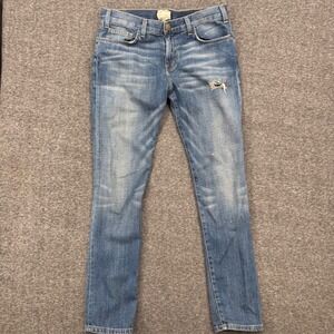 Current Elliott Super Slouchy Skinny Jeans 28 Super Love Destroy Paint Mens